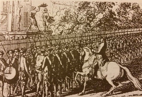 Bausmės Prūsijos kariuomenėje 1774m