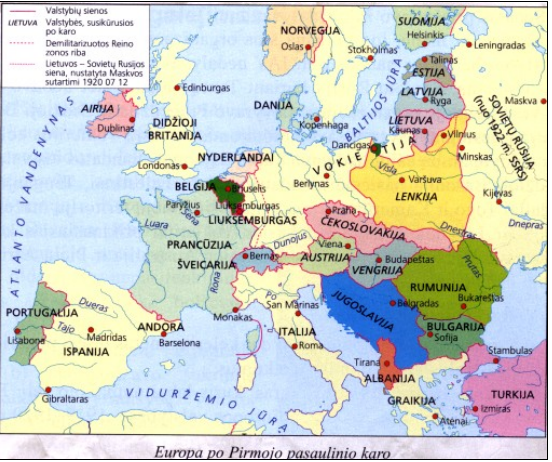 Europa po Pirmojo pasaulinio karo