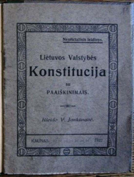 Lietuvos Valstybės Konstitucija