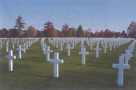 Po šiais kryžiais - šimtai jaunų vyrų. JAV karių kapinės Nyderlanduose.