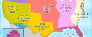 JAV žemėlapis po nepriklausomybės