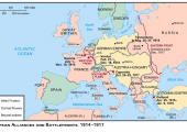 Europos aljansai ir karo frontai 1914-1917 m.