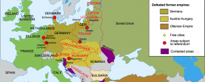 Europos po Pirmojo pasaulinio karo žemėlapis