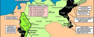 Vokietijos praradimų po Pirmojo pasaulinio karo žemėlapis