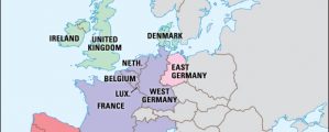 Europos integracinis žemėlapis (EEB ir plieno bei anglies)