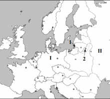 2005 met%C5%B3 valstybinis brandos egzamino Europos po Pirmojo pasaulinio karo %C5%BEem%C4%97lapis %C5%A1altini%C5%B3 dalis