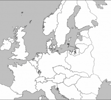 2008 met%C5%B3 valstybinis brandos egzaminas Europos po Pirmojo pasaulinio karo %C5%BEem%C4%97lapis %C5%A1altini%C5%B3 dalis
