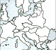 2013 bandomojo egzamino Europos po Pirmojo pasaulinio karo žemėlapis (testinė dalis)