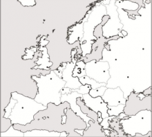 2014 metų valstybinio brandos egzamino Šaltojo karo žemėlapis (testinė dalis)