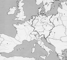 2017 metų valstybinio brandos egzamino Europos po Vienos kongreso žemėlapis (testinė dalis)