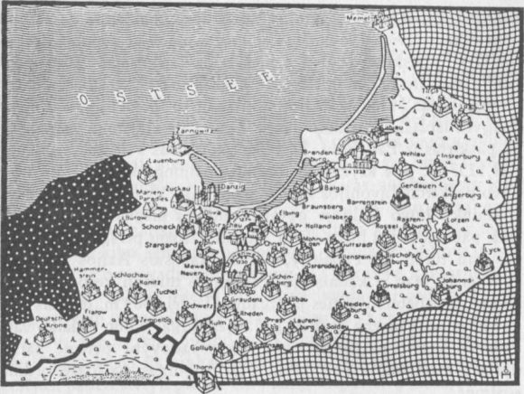 Kryžiuočių ordino pilių tinklas