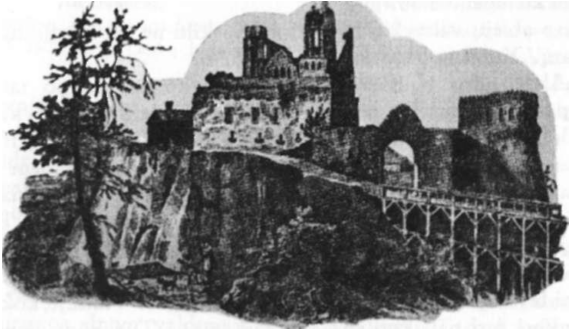 Ostrogo pilies griuvėsiai. Kunigaikščių Ostrogiškių tėviškė.