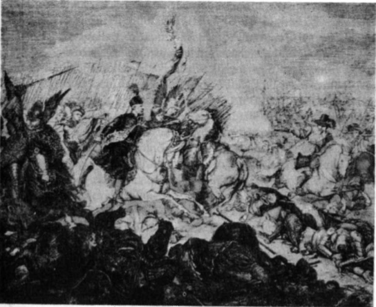Salaspilio Kirchholmo mūšis J. Kosako paveikslas