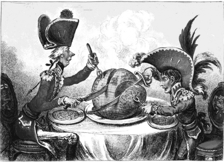 karikatūra „Pudingas pavojuje“, 1805 m.