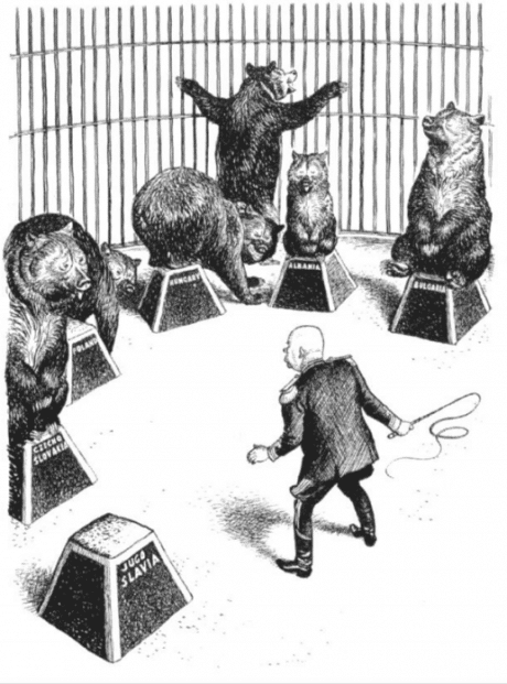 2019 VBE D 1956 m. karikatūra 'Dresuotojo Chruščiovo problema'