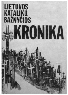 „Lietuvos Katalikų Bažnyčios kronikos“ viršelis su Kryžių kalno vaizdu
